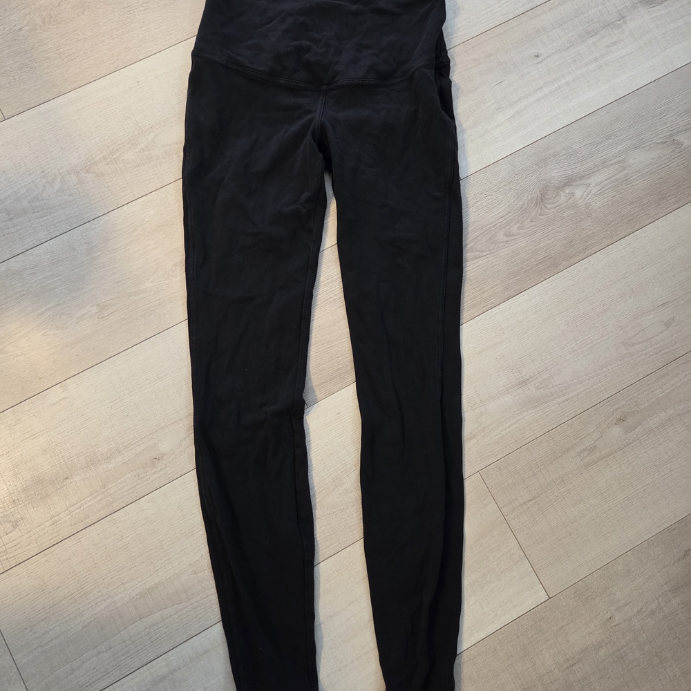 Thyme Maternity Black Full‑Length Maternity Leggings